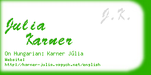 julia karner business card